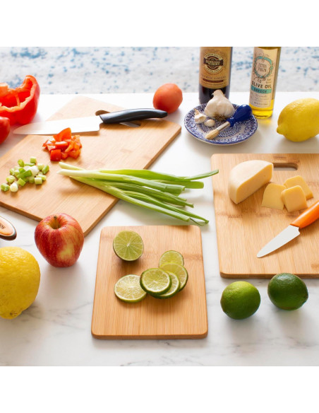 Juego de 3 Tablas de Cortar de Bambú Totally Bamboo