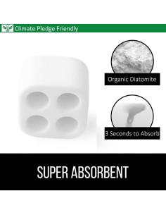 Soporte de Cepillo de Dientes Angvoo Diatomita Blanco 2