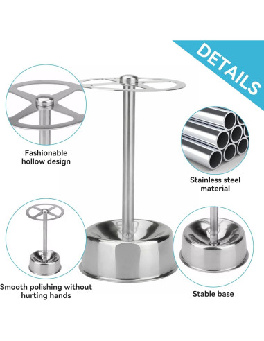 Soporte de Cepillos de Dientes Acero Inoxidable HERCHR 6 Compartimentos