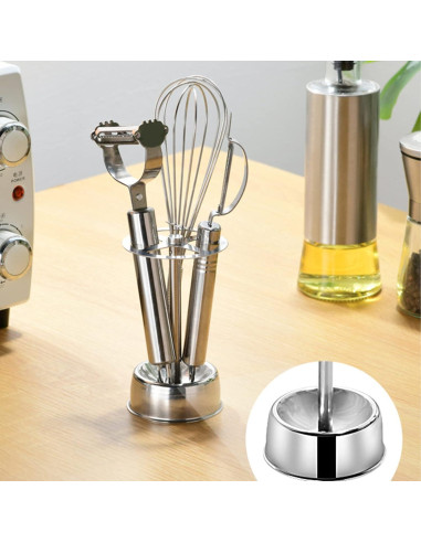 Soporte de Cepillos de Dientes Acero Inoxidable HERCHR 6 Compartimentos