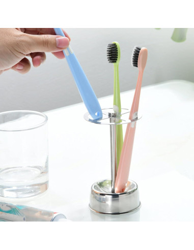 Soporte de Cepillos de Dientes Acero Inoxidable HERCHR 6 Compartimentos