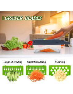 Cortador de Verduras PAWPRO 14 en 1 con Cuchillas Intercambiables 2