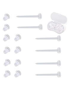 Pendientes de plástico Nkwuire 200 PCS con respaldo de goma