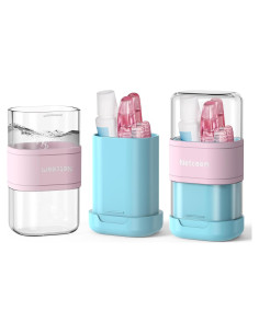 Estuche de viaje para cepillo de dientes Netceem Azul 2-en-1