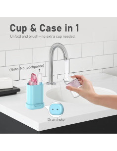 Estuche de viaje para cepillo de dientes Netceem Azul 2-en-1 2