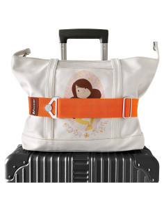 Correa de Equipaje 2-en-1 Leevanoo Naranja Ajustable 113 cm