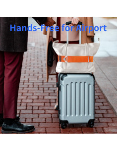 Correa de Equipaje 2-en-1 Leevanoo Naranja Ajustable 113 cm 2