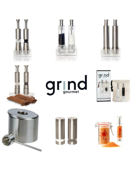 Molinillos de Sal y Pimienta Grind Gourmet Acero Inoxidable