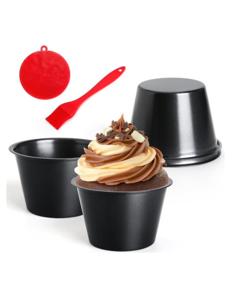 Moldes para Popover Quyimy 4 Piezas Acero al Carbono 8.9 cm