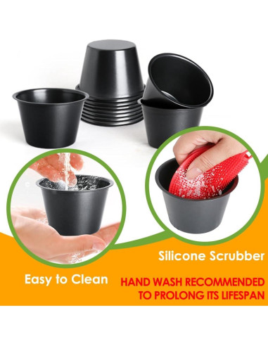 Moldes para Popover Quyimy 4 Piezas Acero al Carbono 8.9 cm