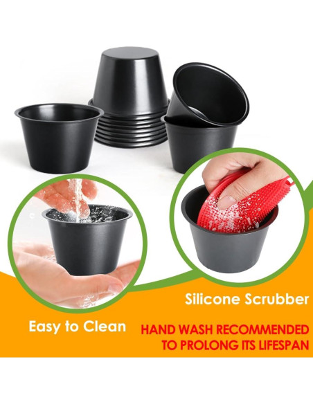 Moldes para Popover Quyimy 4 Piezas Acero al Carbono 8.9 cm