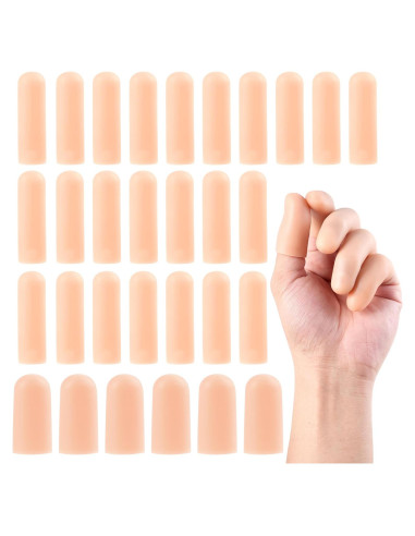 30 Fundas de Dedos de Gel MoHern, Protección Suave y Reutilizable