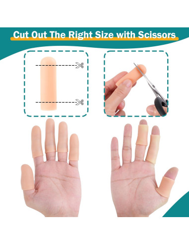30 Fundas de Dedos de Gel MoHern, Protección Suave y Reutilizable