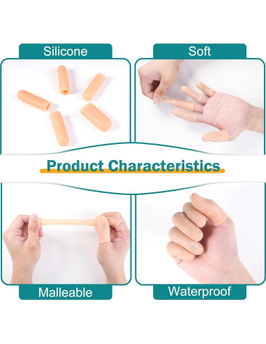30 Fundas de Dedos de Gel MoHern, Protección Suave y Reutilizable