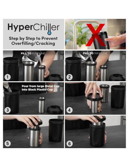 HyperChiller HC3 Enfriador de Café Reutilizable Negro 0.36 kg