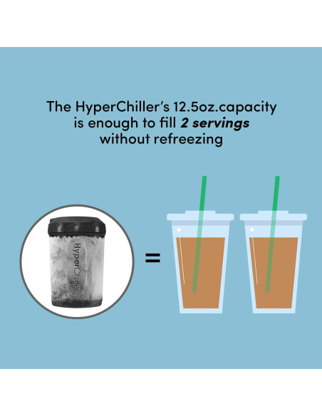 HyperChiller HC3 Enfriador de Café Reutilizable Negro 0.36 kg
