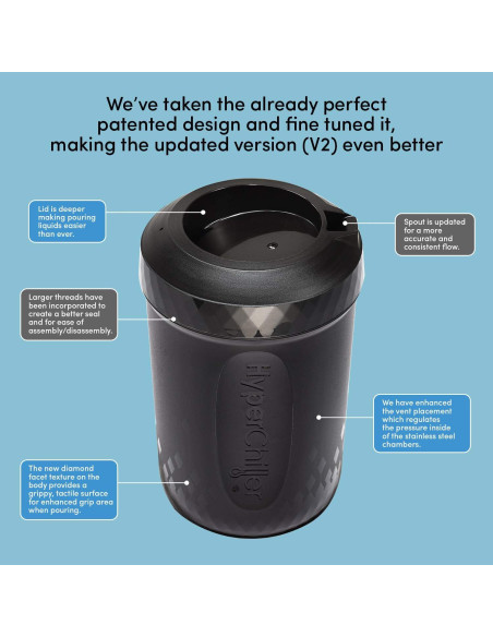 HyperChiller HC3 Enfriador de Café Reutilizable Negro 0.36 kg