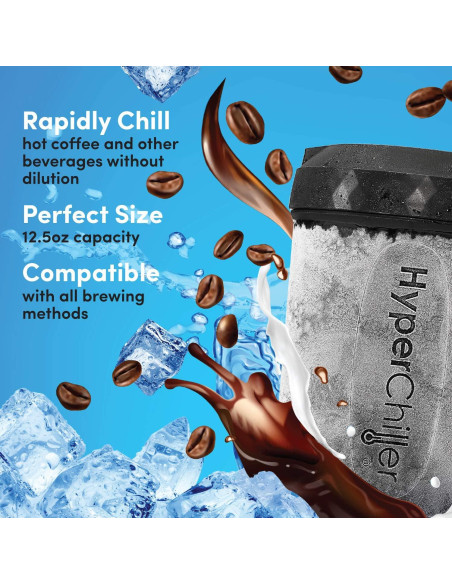 HyperChiller HC3 Enfriador de Café Reutilizable Negro 0.36 kg