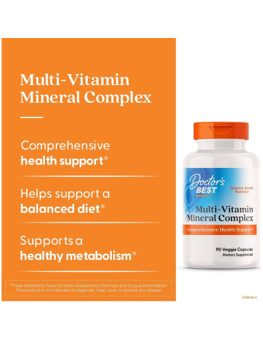 Multivitaminas y Minerales Doctor's Best 90 Cápsulas Veganas