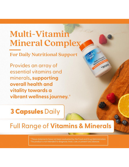 Multivitaminas y Minerales Doctor's Best 90 Cápsulas Veganas