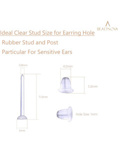 Pendientes de Plástico Transparentes BEADNOVA - 500 Pares 2