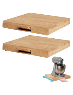 Bandeja Deslizante de Madera IMPRESA 2 Pack 33x33 cm