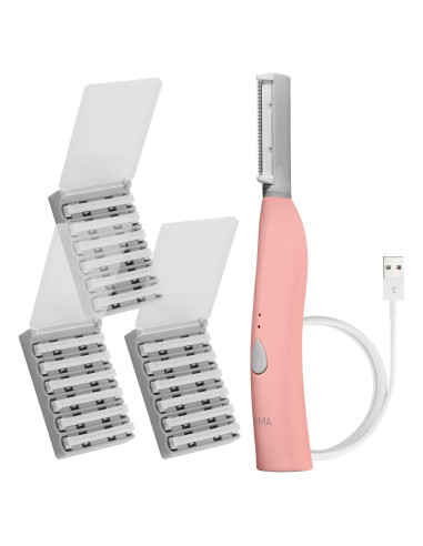 Afeitadora Dermaplane Spa Sciences SIMA Rosa 2-en-1 Exfoliación