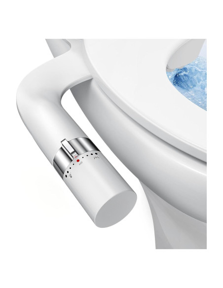 Accesorio de Bidet Shikitek Doble Boquilla Plata Blanca