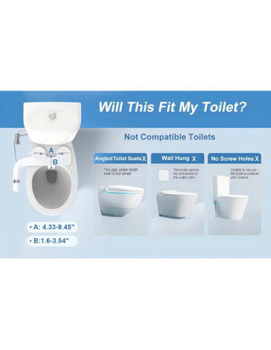 Accesorio de Bidet Shikitek Doble Boquilla Plata Blanca