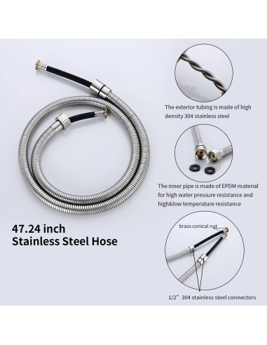 Rociador de Bidet de Mano Timewill con Manguera 120 cm