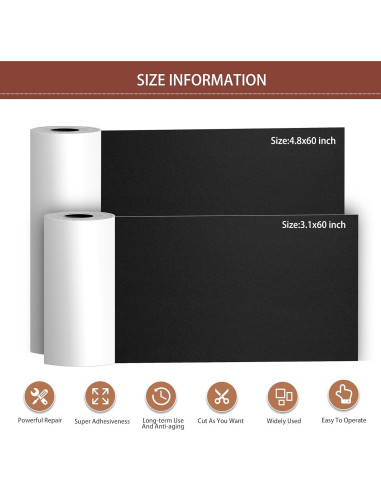 Cinta de Reparación de Cuero Besezx 7,87x152,4 cm Negra