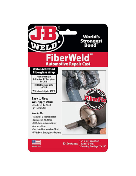 Kit de Reparación Automotriz J-B Weld FiberWeld 5.08x91.44 cm