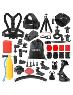 Kit de Accesorios para Cámara de Acción Geekam - 16 Piezas