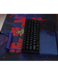 Reposamuñecas Ergonómico Tez Cables Resina Azul Compacto 2