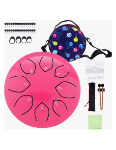 Tambor de Lengua de Acero Musfunny 6" Rosa 8 Notas C