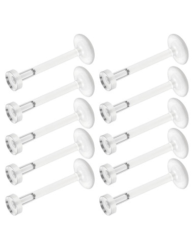 16 Piezas Retenedores de Piercing Transparentes Lusofie 6-12mm