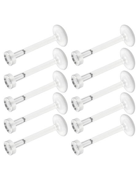 16 Piezas Retenedores de Piercing Transparentes Lusofie 6-12mm
