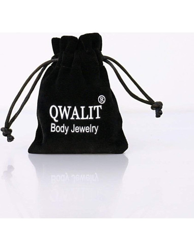 Pendientes Transparentes QWALIT 20g y 18g para Nariz y Cartílago