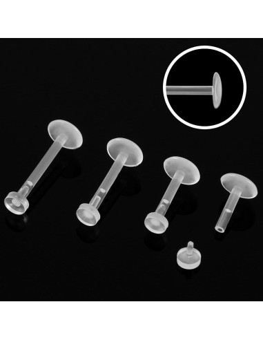 16 Piezas Retenedores de Piercing Transparentes Lusofie 6-12mm