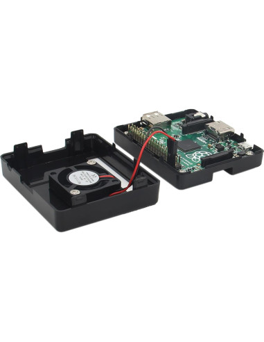 Caja ABS para Raspberry Pi 3A+ eleUniverse con ventilador