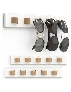 Organizador de Gafas de Sol Durmmur 3 Paquetes Madera Crema