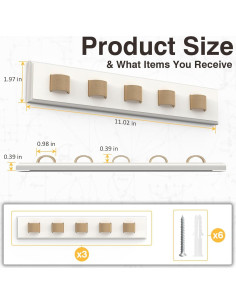 Organizador de Gafas de Sol Durmmur 3 Paquetes Madera Crema 2