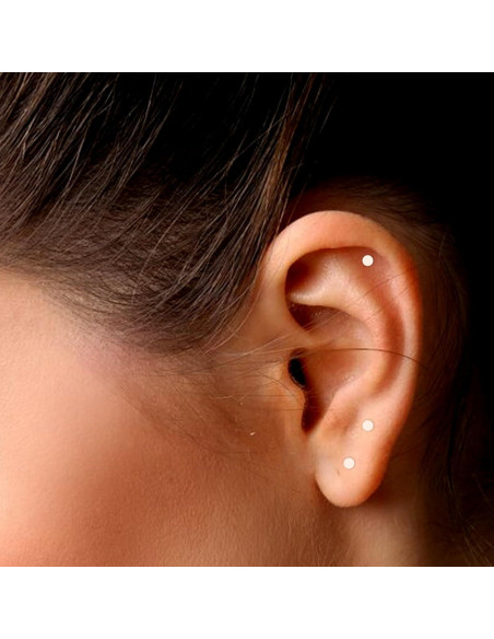 16 Piezas Retenedores de Piercing Transparentes Lusofie 6-12mm