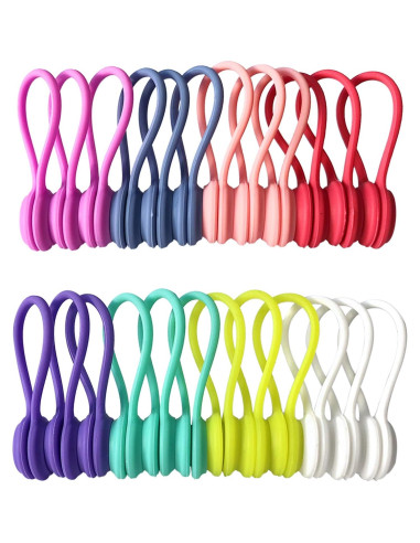 Correas Magnéticas Reutilizables Motiloo - 24 Piezas en 8 Colores