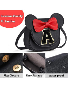 Bolso cruzado para niñas OneCocoa con alfabeto personalizado 2