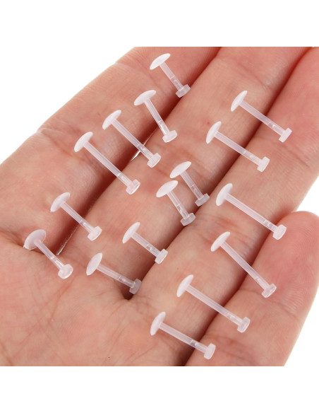 16 Piezas Retenedores de Piercing Transparentes Lusofie 6-12mm