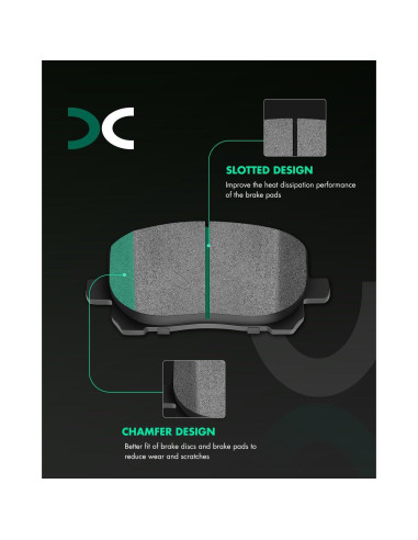 Pastillas de freno de cerámica SCITOO para Toyota y Pontiac