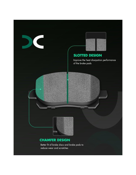 Pastillas de freno de cerámica SCITOO para Toyota y Pontiac