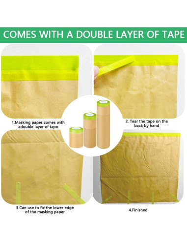 Papel de Enmascarar NETEHA 30.48cm x 15.24m con Dispensador