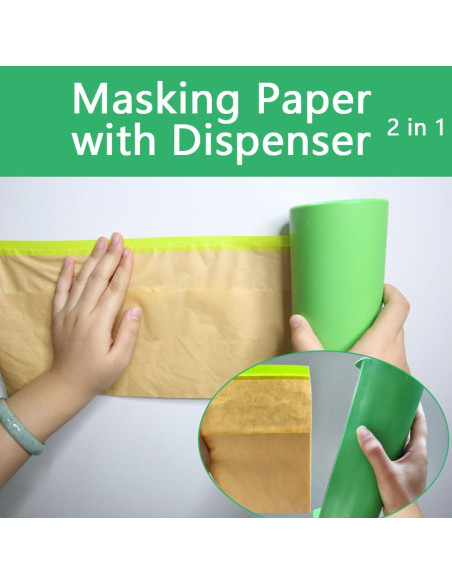 Papel de Enmascarar NETEHA 30.48cm x 15.24m con Dispensador